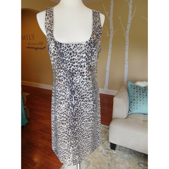 Bailey 44 Dresses & Skirts - Gorgeous BAILEY 44 Sequined Animal Print Sleeveless Sheath Dress 10 EXCELLENT!!!